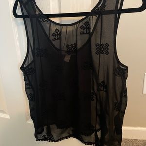 Sheer black top